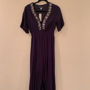 Francesca’s Collections Blue Rain Navy Maxi Dress